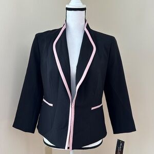 *EVAN PICONE* Black x Pink Fashion Blazer Suit Jacket NWT Size 4
